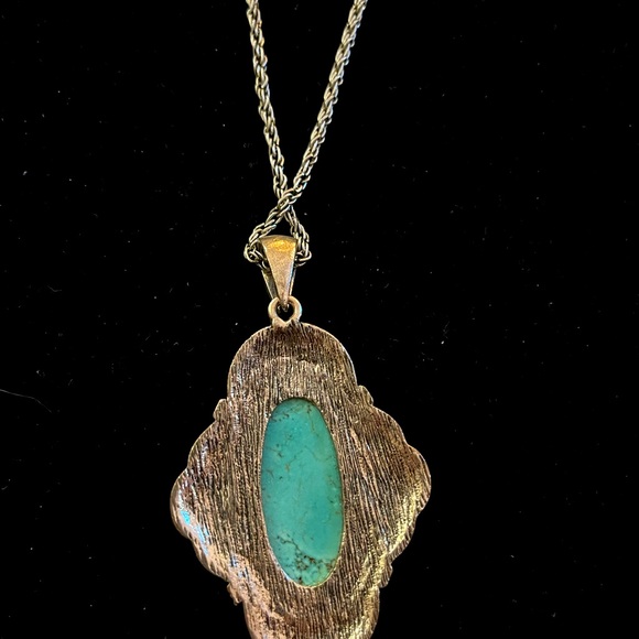 Vintage Silver turquoise necklace. May need cleaning - Picture 10 of 12